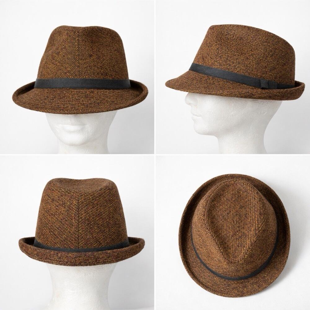 Kevin McAndrew Wool Snap Brim Fedora Crushable Brown Size 7 1/8 Hatmaker By Appt